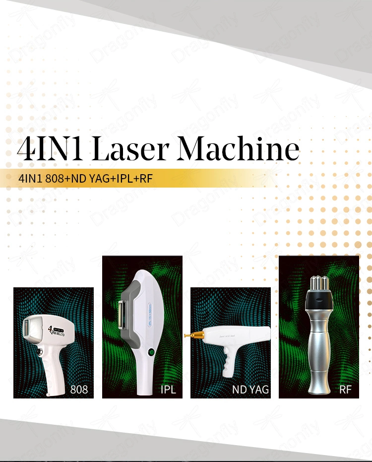 Multi-Function Laser Beauty Equipment 755 808 1064 Diode Laser Hair Removal Machine+IPL Elight+ND YAG Laser+RF Salon Salon Machine Multiple Salon