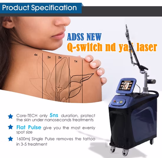 Lutronic Q-Switch ND YAG Ptp Laser Terapia de pigmento para remoção de tatuagem profissional
