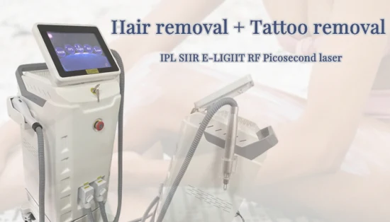 Novo Modelo Vertical Multifuncional Laser de Picosegundo IPL Supere Light Equipamento RF Depilação a Laser Remoção de Tatuagem Remoção de Manchas Remoção Vascular Rejuvenescimento da Pele