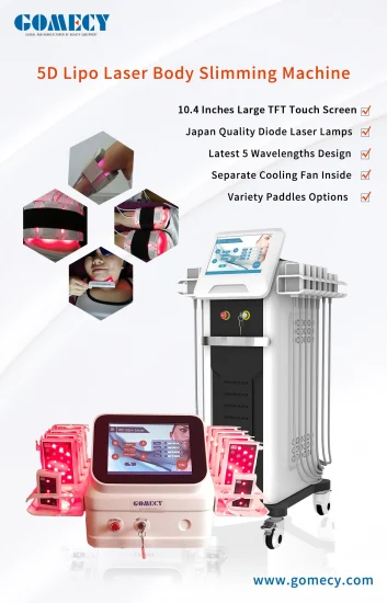 650nm 780nm 808nm 940nm 980nm Lipo Laser 5D para emagrecimento corporal