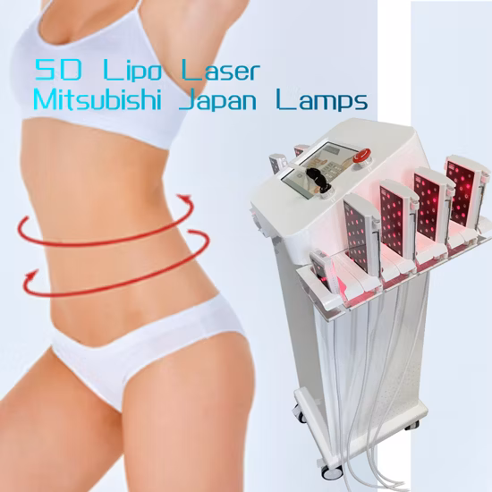 Redução de celulite mais eficaz Red Light Lipo Laser Contorno corporal Redução de gordura 5D Laser Lipo Máquina de emagrecimento para perda de peso Lipolaser